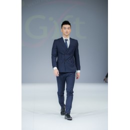 BS361 Order Stripe Suit Set Model Showcase Reality Model Tailor-made Men's Suits Design Men's Suits Men's Suits Manufacturer BS361 Order Stripe Suit Set Model Showcase Reality Model Tailor-made Men's Suits Design Men's Suits Men's Suits Manufacturer